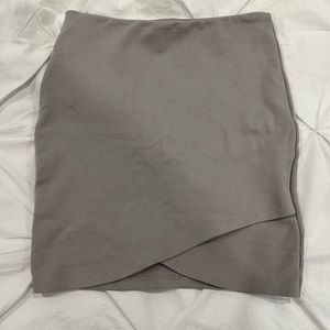 Beige aritzia bodycon mini skirt